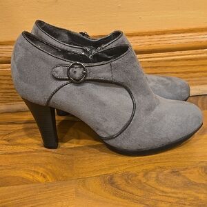 Gray Women's High Heel Ankle Boots